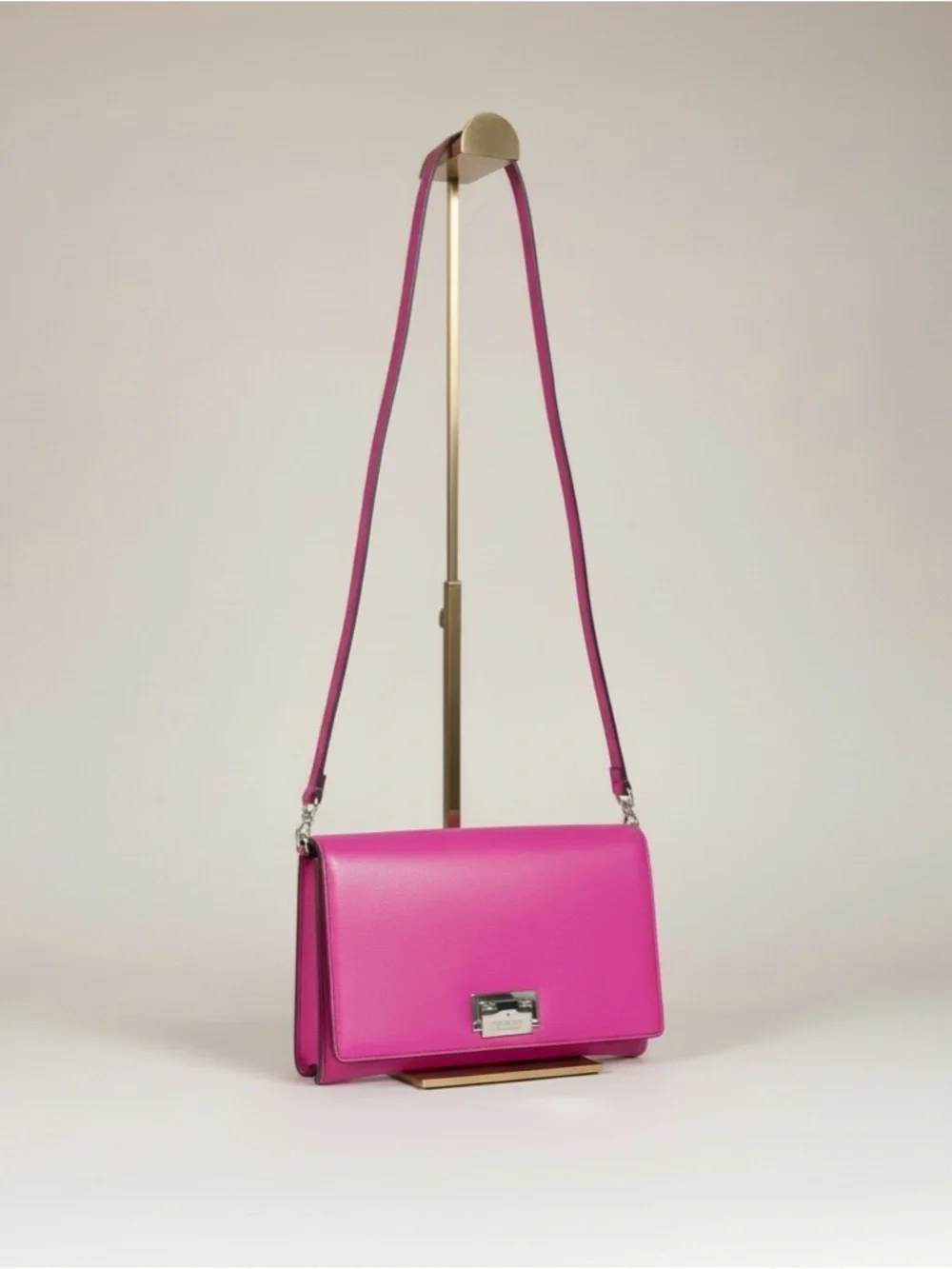 Kate Spade Hot Pink Saffiano WOC Wallet On Chain Crossbody Bag